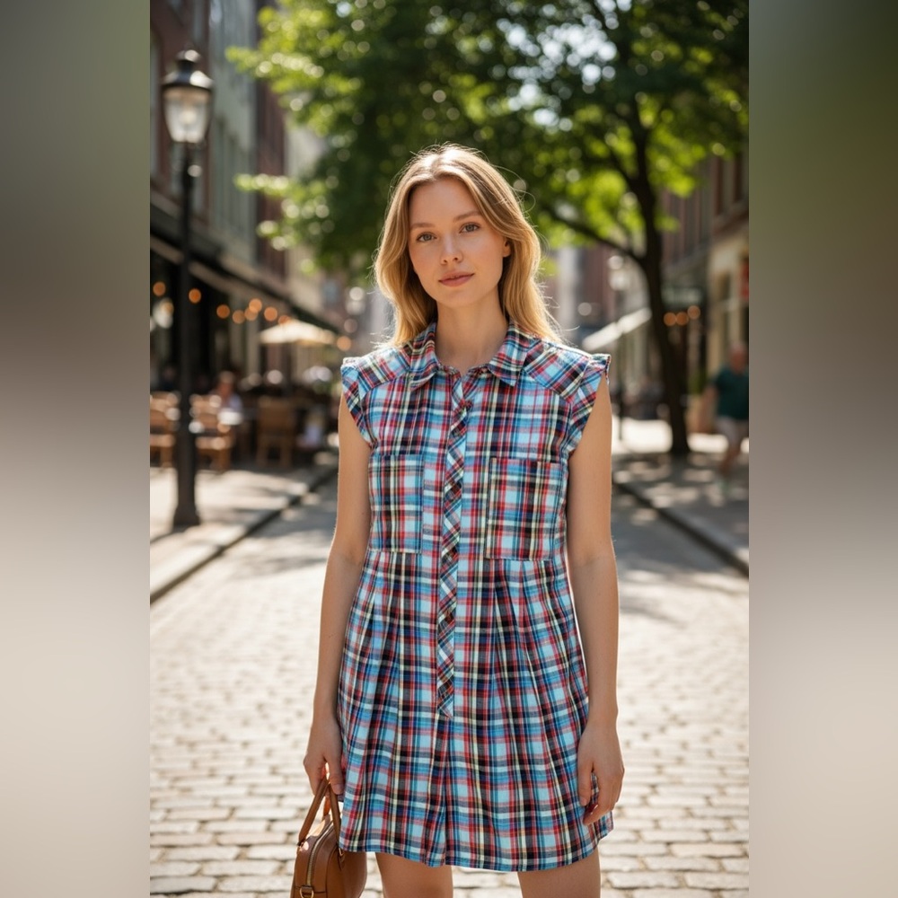NWOT Urban Outfitters Assorted UO Zoey Check Short Sleeve Playsuit